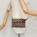 LOUIS VUITTON Damier Ebene Pochette Florentine Waist Bag N51856 LV Auth 102487V-25