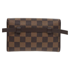 LOUIS VUITTON Damier Ebene Pochette Florentine Waist Bag N51856 LV Auth 102487AV - 0