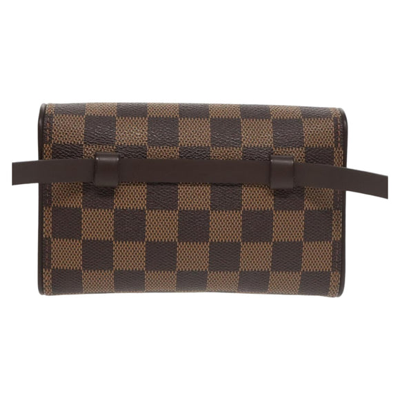 LOUIS VUITTON Damier Ebene Pochette Florentine Waist Bag N51856 LV Auth 102487AV