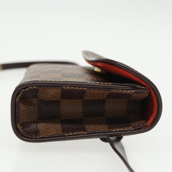 LOUIS VUITTON Damier Ebene Pochette Florentine Waist Bag N51856 LV Auth 102487V