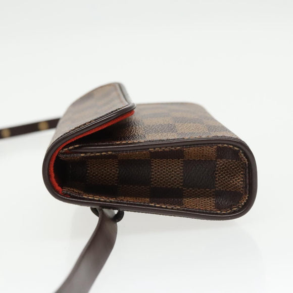 LOUIS VUITTON Damier Ebene Pochette Florentine Waist Bag N51856 LV Auth 102487V