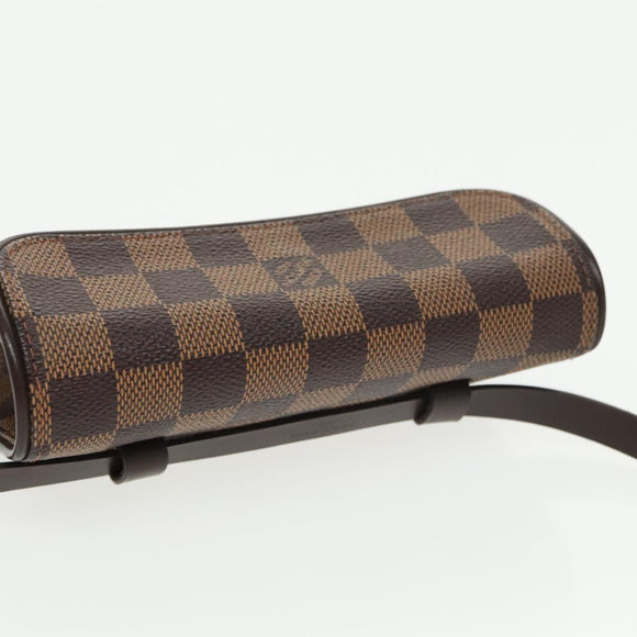 LOUIS VUITTON Damier Ebene Pochette Florentine Waist Bag N51856 LV Auth 102487V