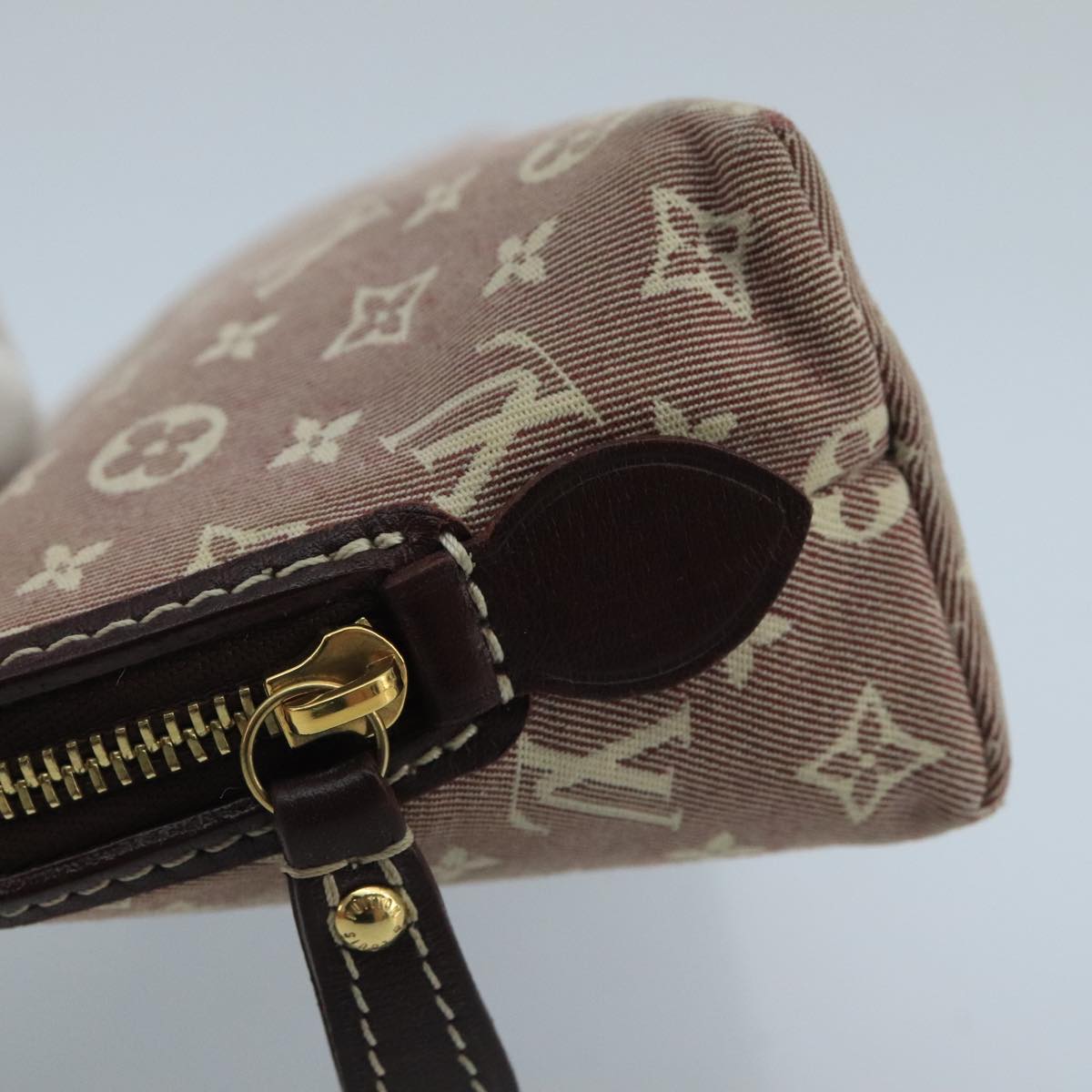 LOUIS VUITTON Monogram Idylle Pochette Cosmetic Pouch Sepia M40377 Auth 102488