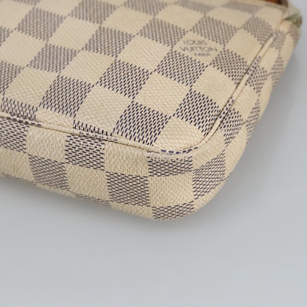 LOUIS VUITTON Damier Azur Pochette Accessoires Pouch N51986 LV Auth 102489