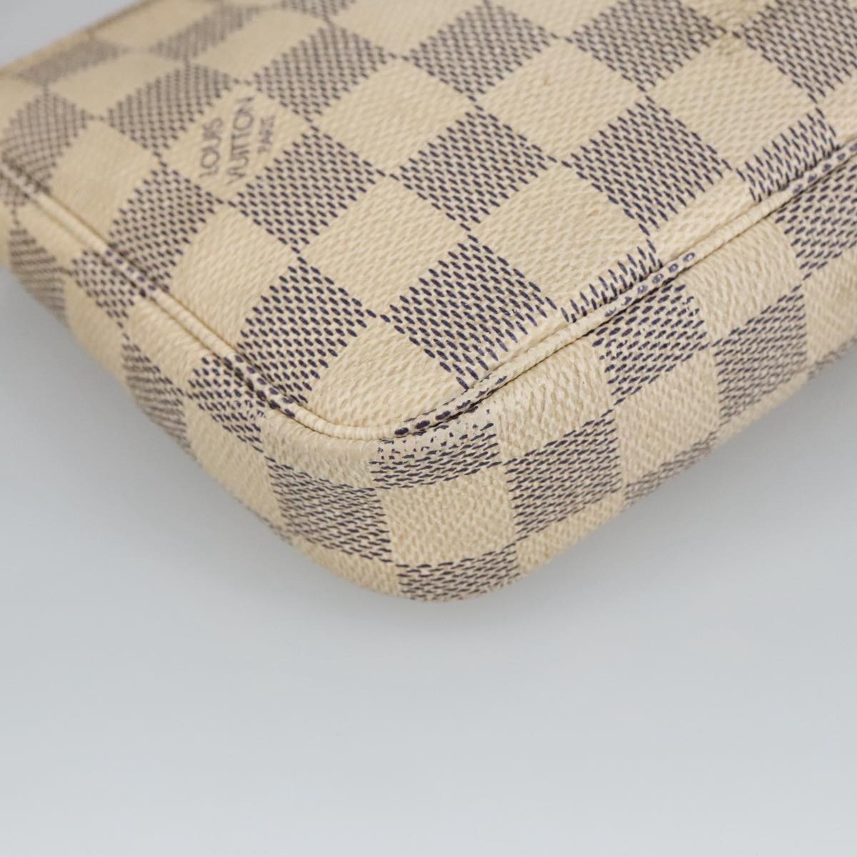 LOUIS VUITTON Damier Azur Pochette Accessoires Pouch N51986 LV Auth 102489