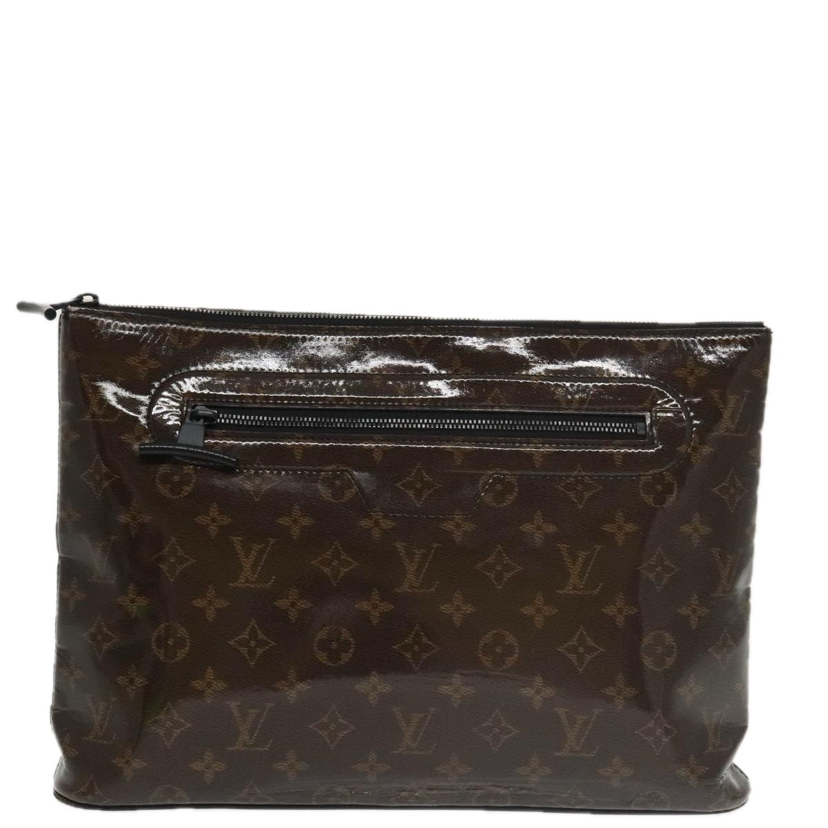 LOUIS VUITTON Eclipse Glaze Pochette Cosmos Clutch Bag M63373 LV Auth 102492