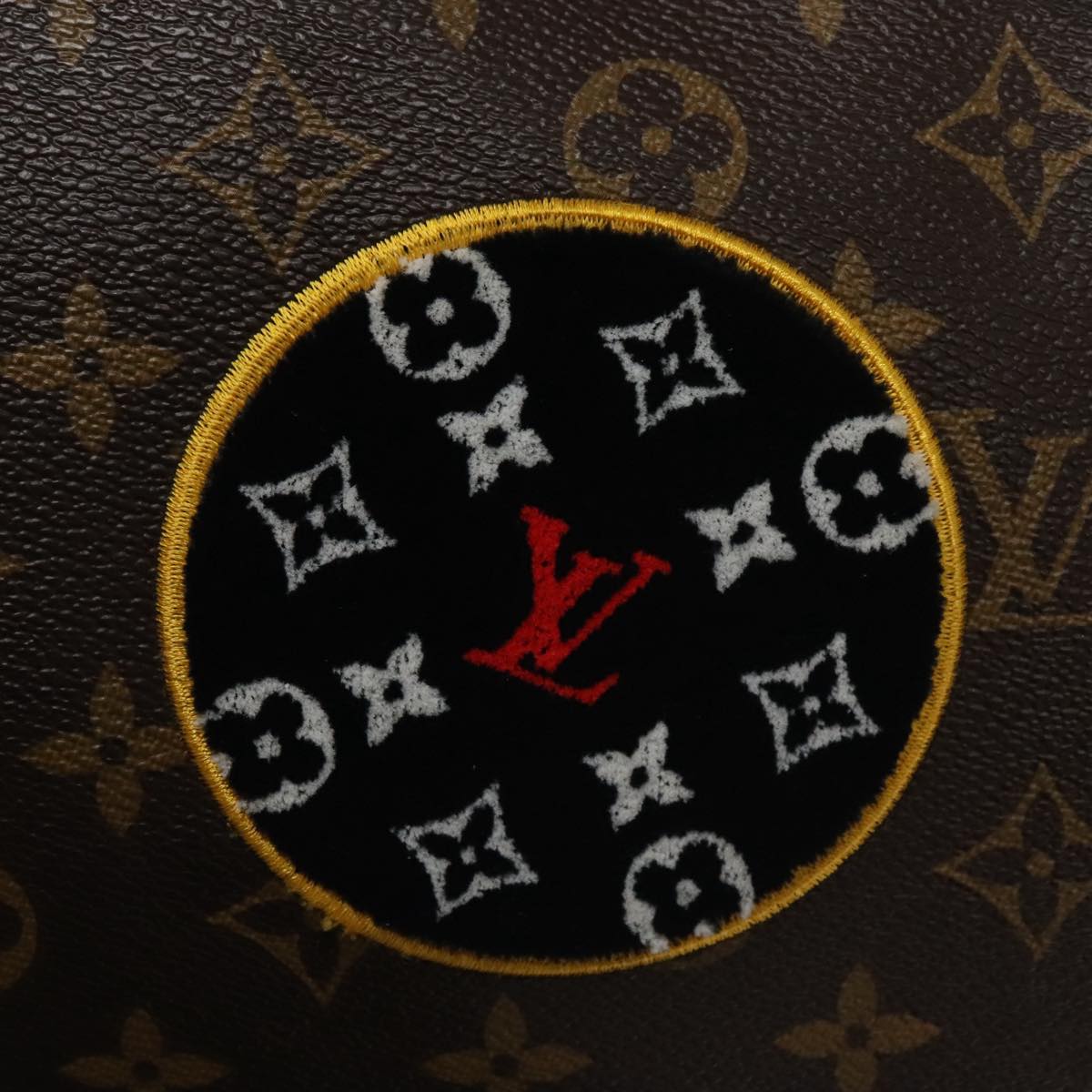 LOUIS VUITTON Monogram Patches Keepall Bandouliere 50 Bag M43996 LV Auth 102498A