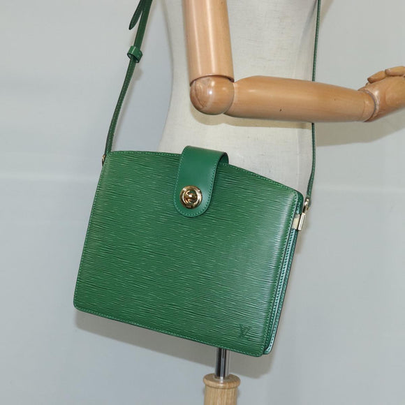 LOUIS VUITTON Epi Capuchin Shoulder Bag Green M52344 LV Auth 102505