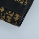 Christian Dior Trotter Canvas Shoulder Bag Navy Beige Gold Auth 102519-9