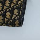 Christian Dior Trotter Canvas Shoulder Bag Navy Beige Gold Auth 102519-15