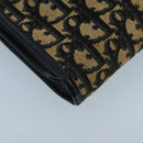 Christian Dior Trotter Canvas Shoulder Bag Navy Beige Gold Auth 102519-16