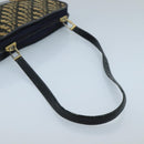 Christian Dior Trotter Canvas Shoulder Bag Navy Beige Gold Auth 102519-7