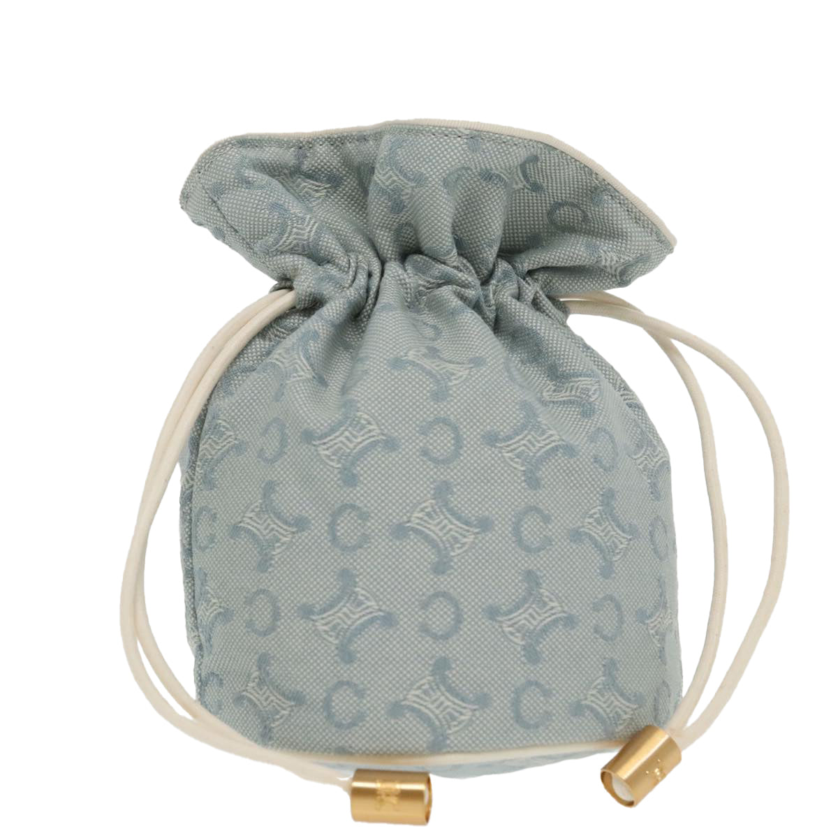 CELINE C Macadam Canvas Pouch Light Blue Auth 102526