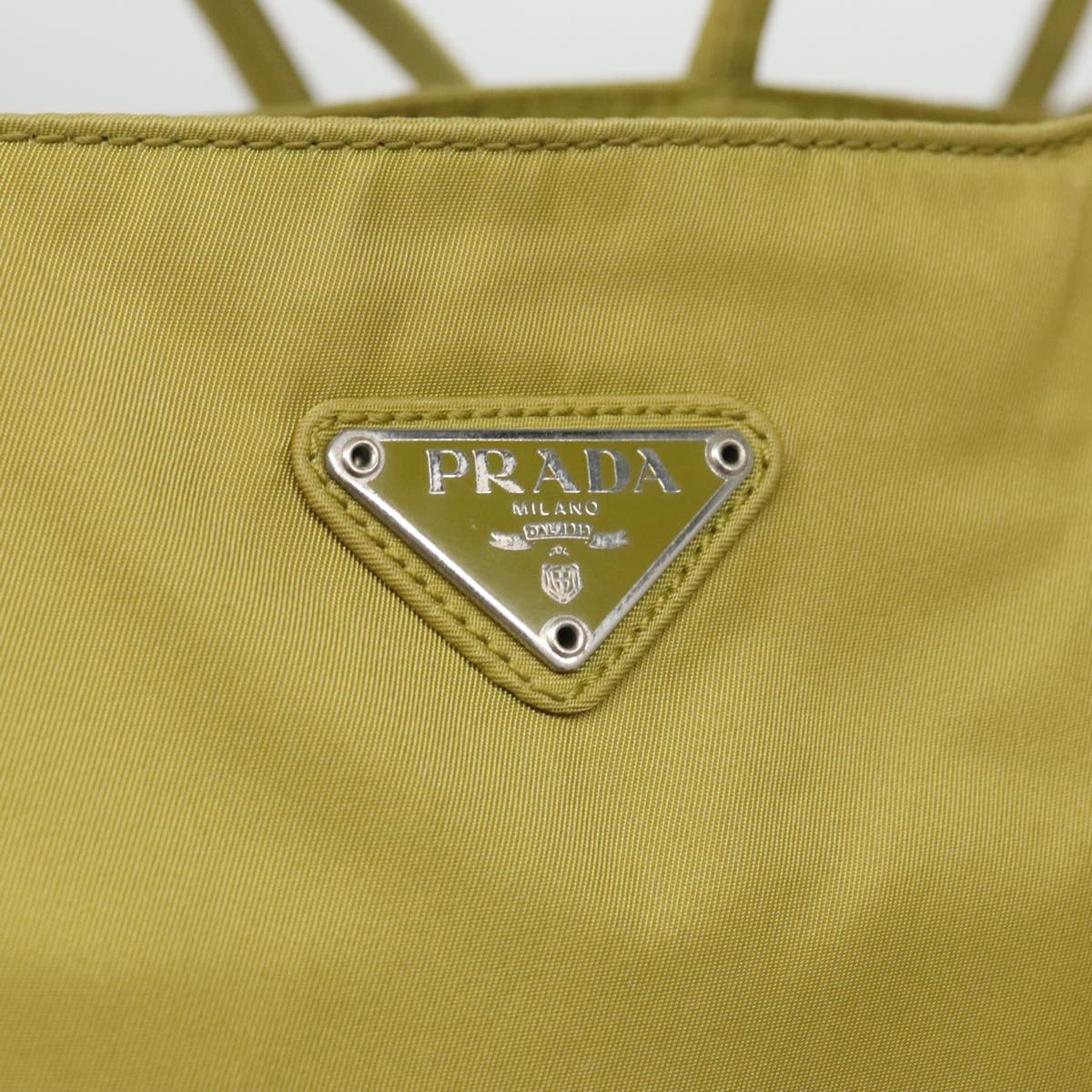 PRADA Tote Bag Nylon Green Auth 102534