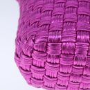 Salvatore Ferragamo Gancini Shoulder Bag Leather Pink Silver Auth 102537AV-16