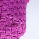 Salvatore Ferragamo Gancini Shoulder Bag Leather Pink Silver Auth 102537AV-9