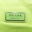 PRADA Shoulder Bag Canvas Silver Green Auth 102538SAV-18
