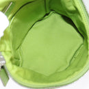 PRADA Shoulder Bag Canvas Silver Green Auth 102538AV-10