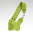 PRADA Shoulder Bag Canvas Silver Green Auth 102538SAV-23