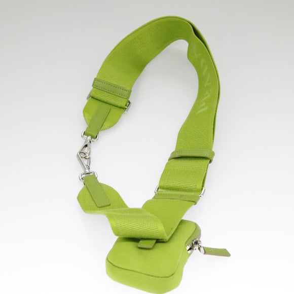 PRADA Shoulder Bag Canvas Silver Green Auth 102538SAV