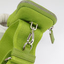 PRADA Shoulder Bag Canvas Silver Green Auth 102538SAV-25