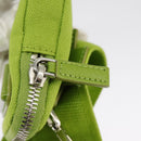 PRADA Shoulder Bag Canvas Silver Green Auth 102538SAV-27