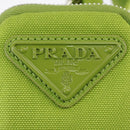 PRADA Shoulder Bag Canvas Silver Green Auth 102538SAV-28