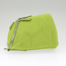 PRADA Shoulder Bag Canvas Silver Green Auth 102538SAV-3
