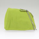 PRADA Shoulder Bag Canvas Silver Green Auth 102538SAV-4