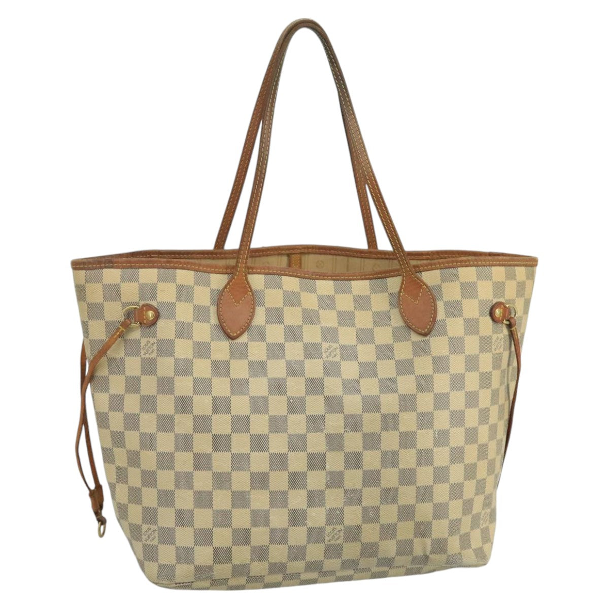 LOUIS VUITTON Damier Azur Neverfull MM Tote Bag N51107 LV Auth 102567