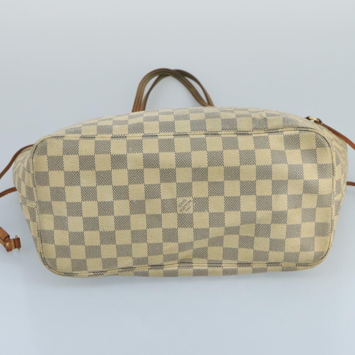 LOUIS VUITTON Damier Azur Neverfull MM Tote Bag N51107 LV Auth 102567