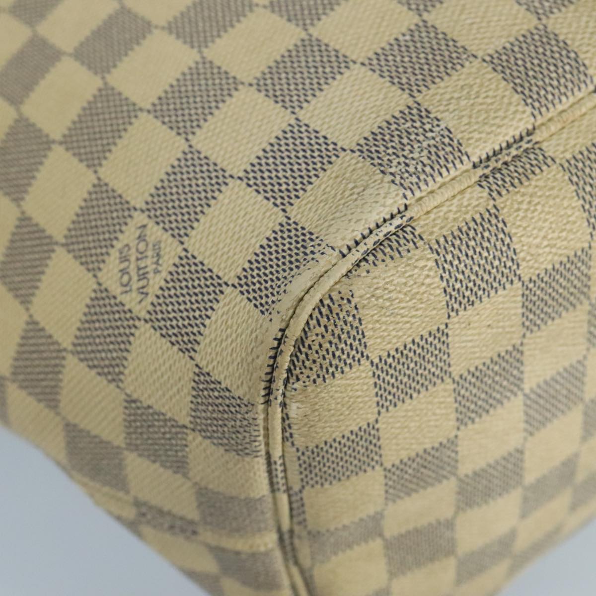 LOUIS VUITTON Damier Azur Neverfull MM Tote Bag N51107 LV Auth 102567