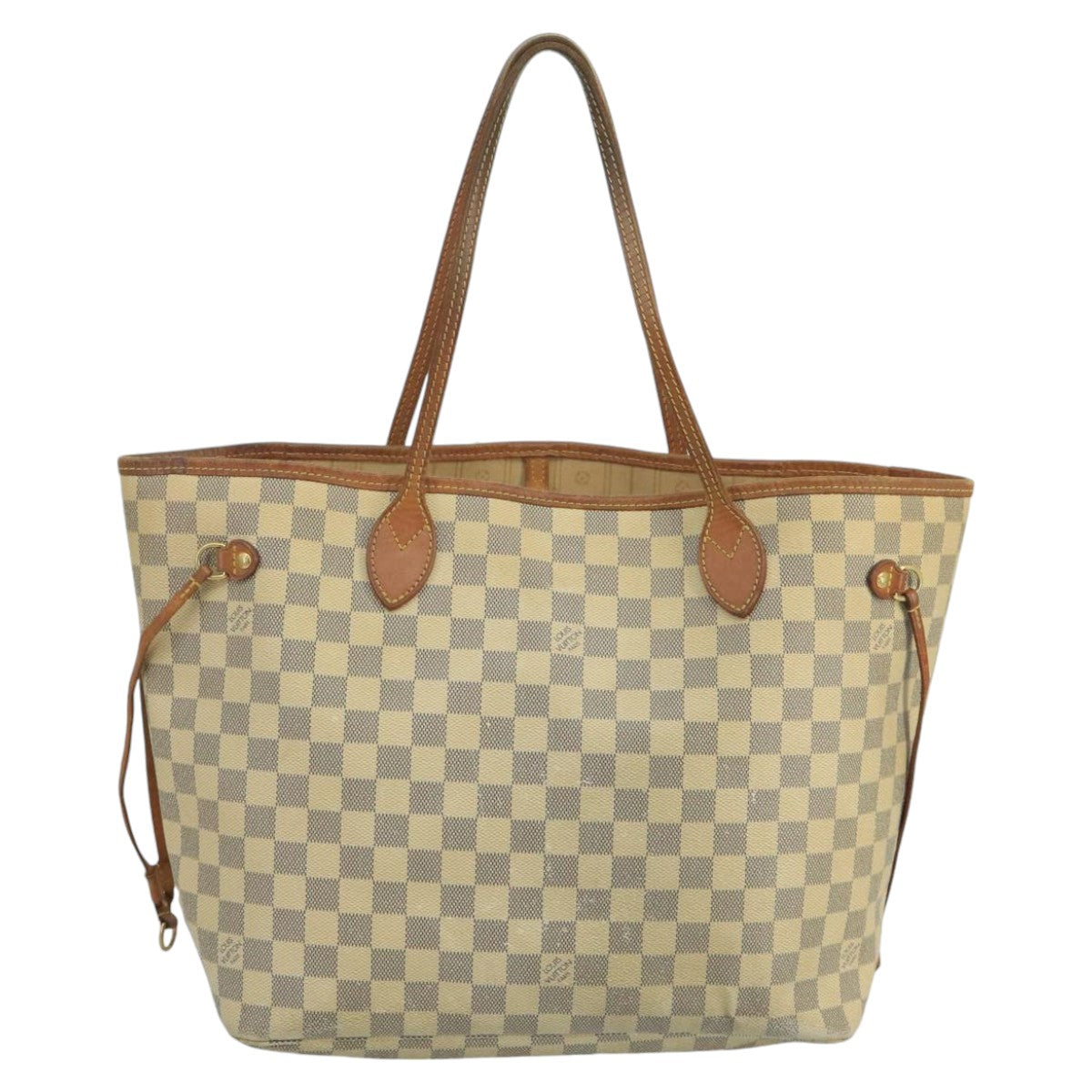 LOUIS VUITTON Damier Azur Neverfull MM Tote Bag N51107 LV Auth 102567