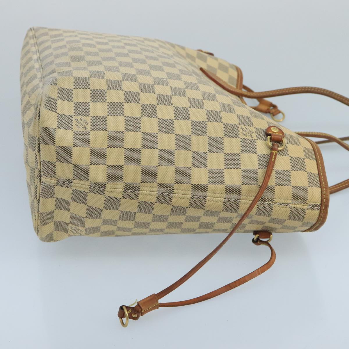 LOUIS VUITTON Damier Azur Neverfull MM Tote Bag N51107 LV Auth 102567