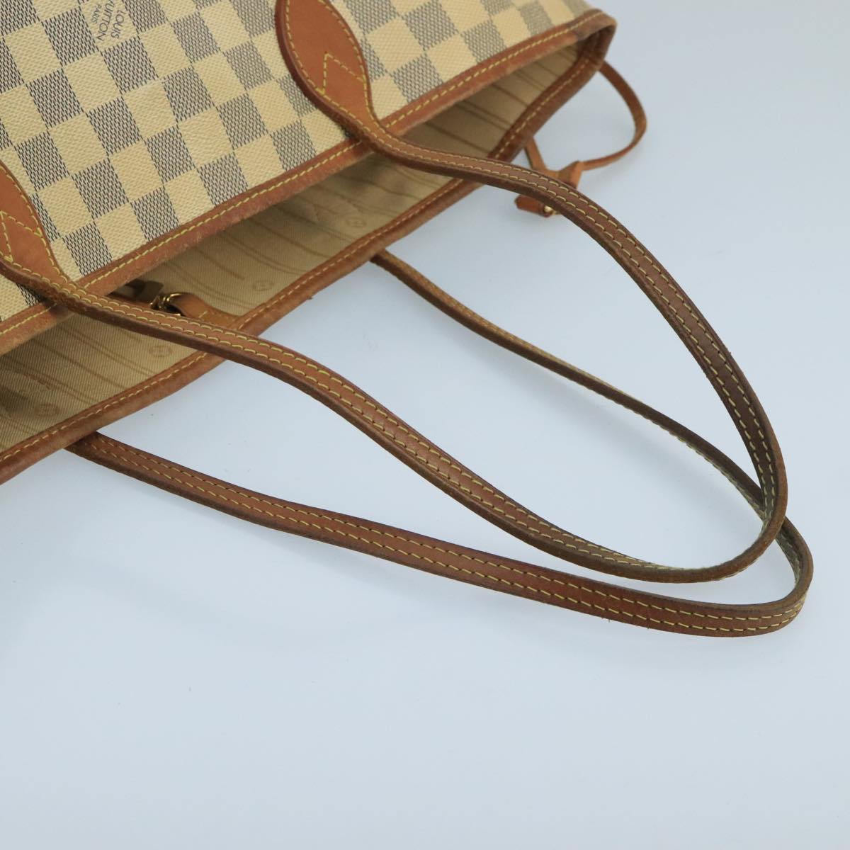 LOUIS VUITTON Damier Azur Neverfull MM Tote Bag N51107 LV Auth 102567