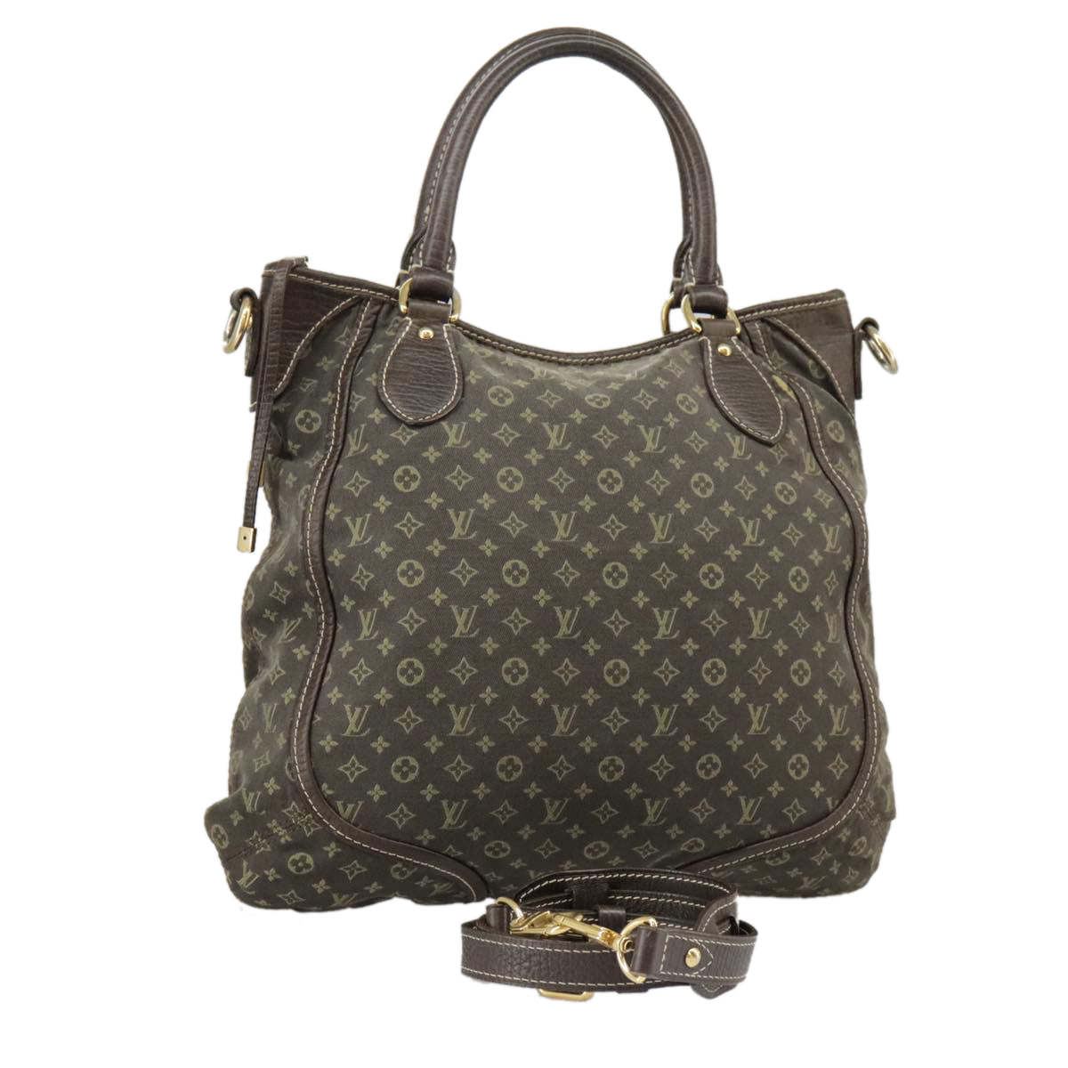 LOUIS VUITTON Monogram Mini Lin Buzasu Anjoul Bag Brown M95617 LV Auth 102570