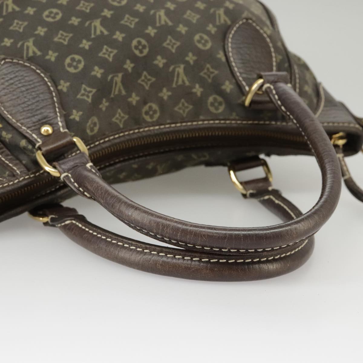 LOUIS VUITTON Monogram Mini Lin Buzasu Anjoul Bag Brown M95617 LV Auth 102570