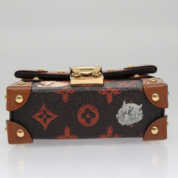 LOUIS VUITTON Monogram Catgram Essential Trunk Pouch M63892 LV Auth 102575S