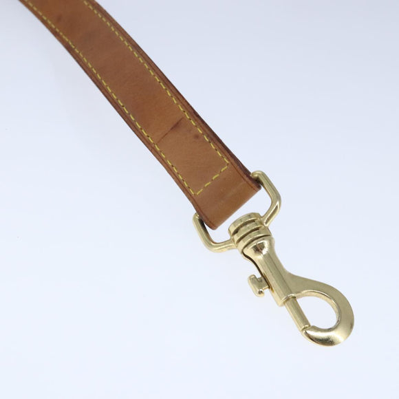 LOUIS VUITTON Adjustable Shoulder Strap Leather 35.8""-42.9"" Beige Auth 102578