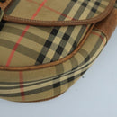 Burberrys Nova Check Shoulder Bag Canvas Beige Auth 102581-15