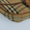 Burberrys Nova Check Shoulder Bag Canvas Beige Auth 102581-16