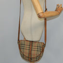 Burberrys Nova Check Shoulder Bag Canvas Beige Auth 102581-21