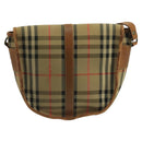 Burberrys Nova Check Shoulder Bag Canvas Beige Auth 102581-2
