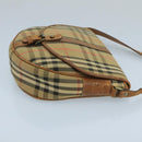 Burberrys Nova Check Shoulder Bag Canvas Beige Auth 102581-3