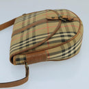 Burberrys Nova Check Shoulder Bag Canvas Beige Auth 102581-4