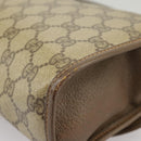 GUCCI GG Supreme Web Sherry Line Clutch Bag PVC Beige Red 156 01 031 Auth 102589-16