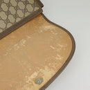 GUCCI GG Supreme Web Sherry Line Clutch Bag PVC Beige Red 156 01 031 Auth 102589-18