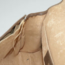 GUCCI GG Supreme Web Sherry Line Clutch Bag PVC Beige Red 156 01 031 Auth 102589-22