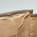 GUCCI GG Supreme Web Sherry Line Clutch Bag PVC Beige Red 156 01 031 Auth 102589-10