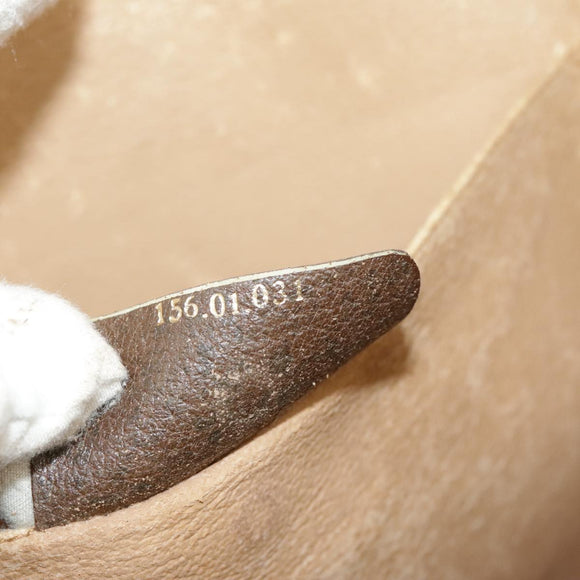 GUCCI GG Supreme Web Sherry Line Clutch Bag PVC Beige Red 156 01 031 Auth 102589